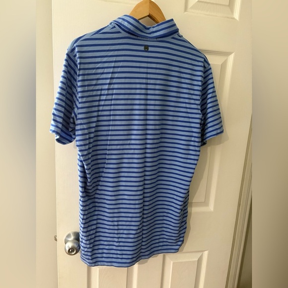Greyson men’s Erie polo blue stripe size medium Pima cotton blend - Picture 5 of 11